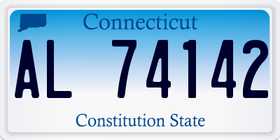 CT license plate AL74142