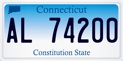 CT license plate AL74200