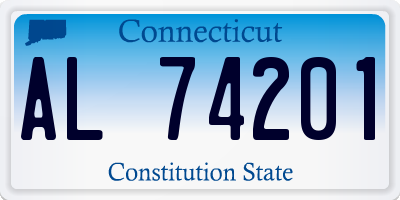 CT license plate AL74201