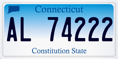CT license plate AL74222