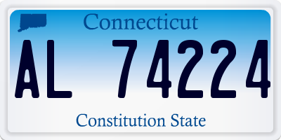 CT license plate AL74224