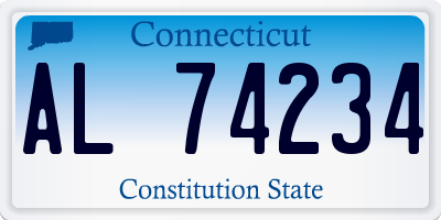CT license plate AL74234