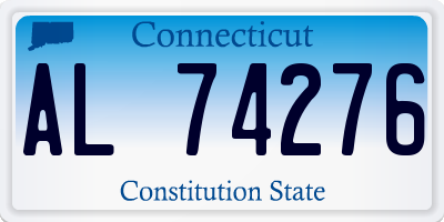 CT license plate AL74276