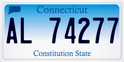 CT license plate AL74277