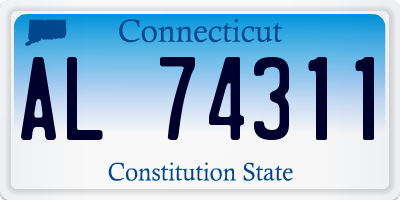 CT license plate AL74311