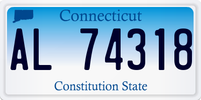 CT license plate AL74318