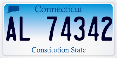 CT license plate AL74342