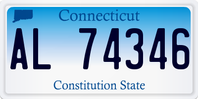 CT license plate AL74346