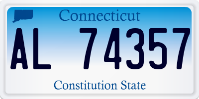 CT license plate AL74357