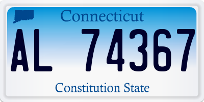 CT license plate AL74367