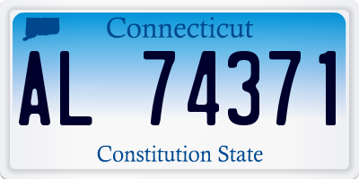 CT license plate AL74371