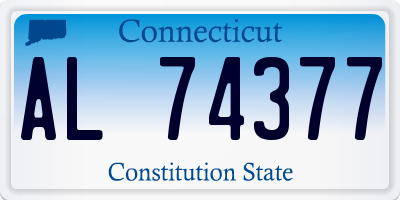 CT license plate AL74377