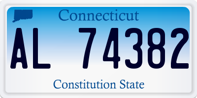 CT license plate AL74382