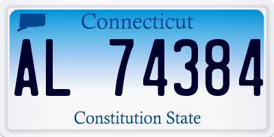 CT license plate AL74384
