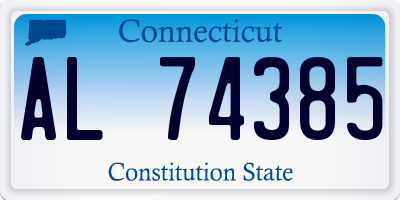 CT license plate AL74385