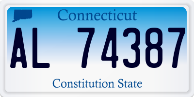 CT license plate AL74387
