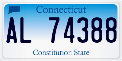 CT license plate AL74388