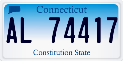 CT license plate AL74417