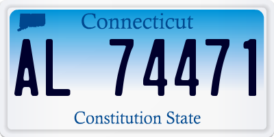 CT license plate AL74471