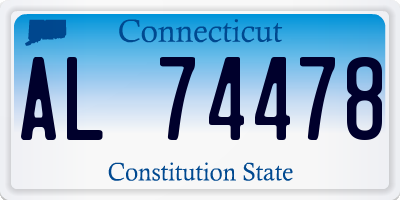CT license plate AL74478