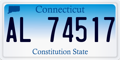 CT license plate AL74517