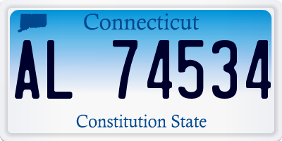 CT license plate AL74534