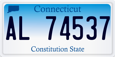 CT license plate AL74537
