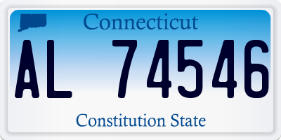 CT license plate AL74546