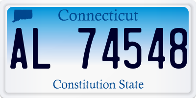 CT license plate AL74548