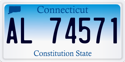 CT license plate AL74571
