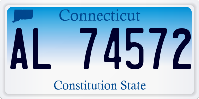 CT license plate AL74572