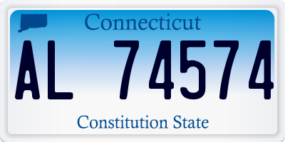 CT license plate AL74574