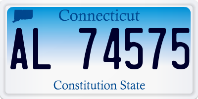 CT license plate AL74575