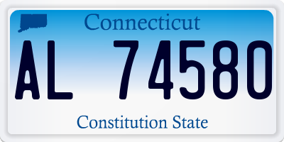 CT license plate AL74580