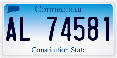 CT license plate AL74581