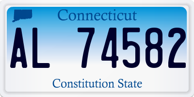 CT license plate AL74582