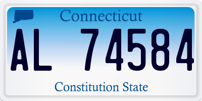 CT license plate AL74584