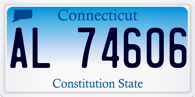CT license plate AL74606