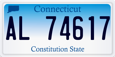 CT license plate AL74617