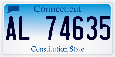 CT license plate AL74635