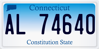 CT license plate AL74640