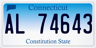 CT license plate AL74643