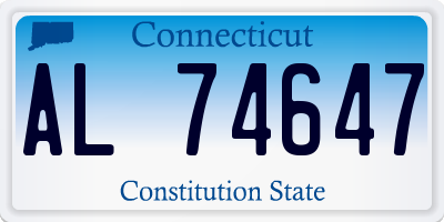 CT license plate AL74647