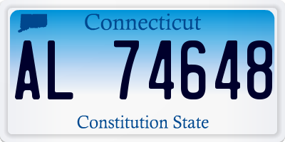 CT license plate AL74648