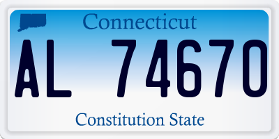 CT license plate AL74670