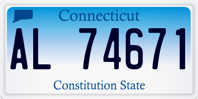 CT license plate AL74671