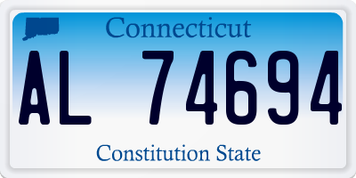 CT license plate AL74694