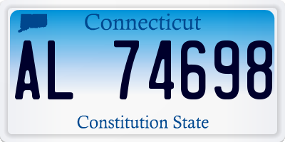 CT license plate AL74698
