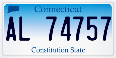 CT license plate AL74757