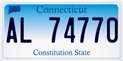 CT license plate AL74770